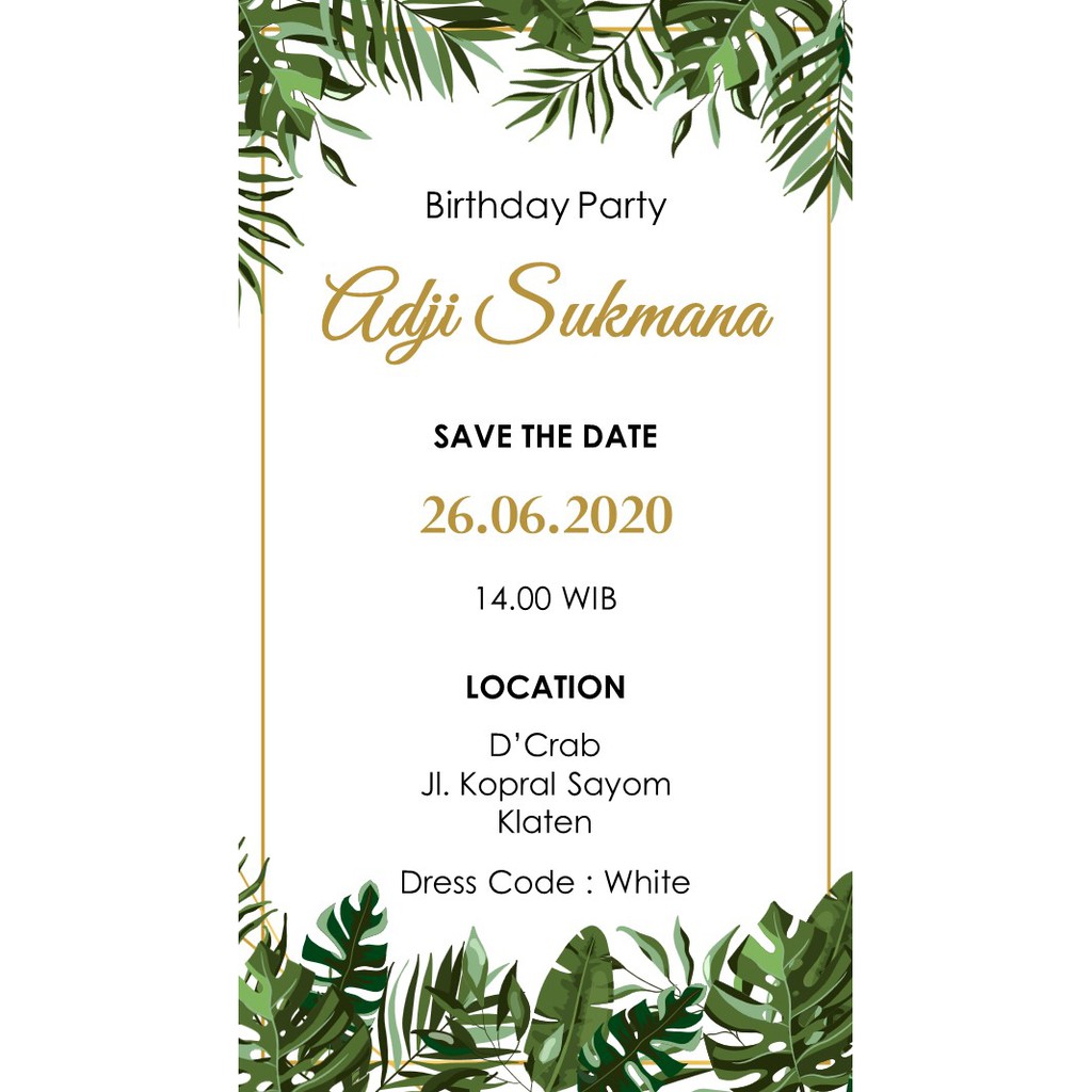 Undangan Ulang Tahun Gambar Kartu Ucapan Digital Png Jpg Birthday Card Images Shopee Indonesia