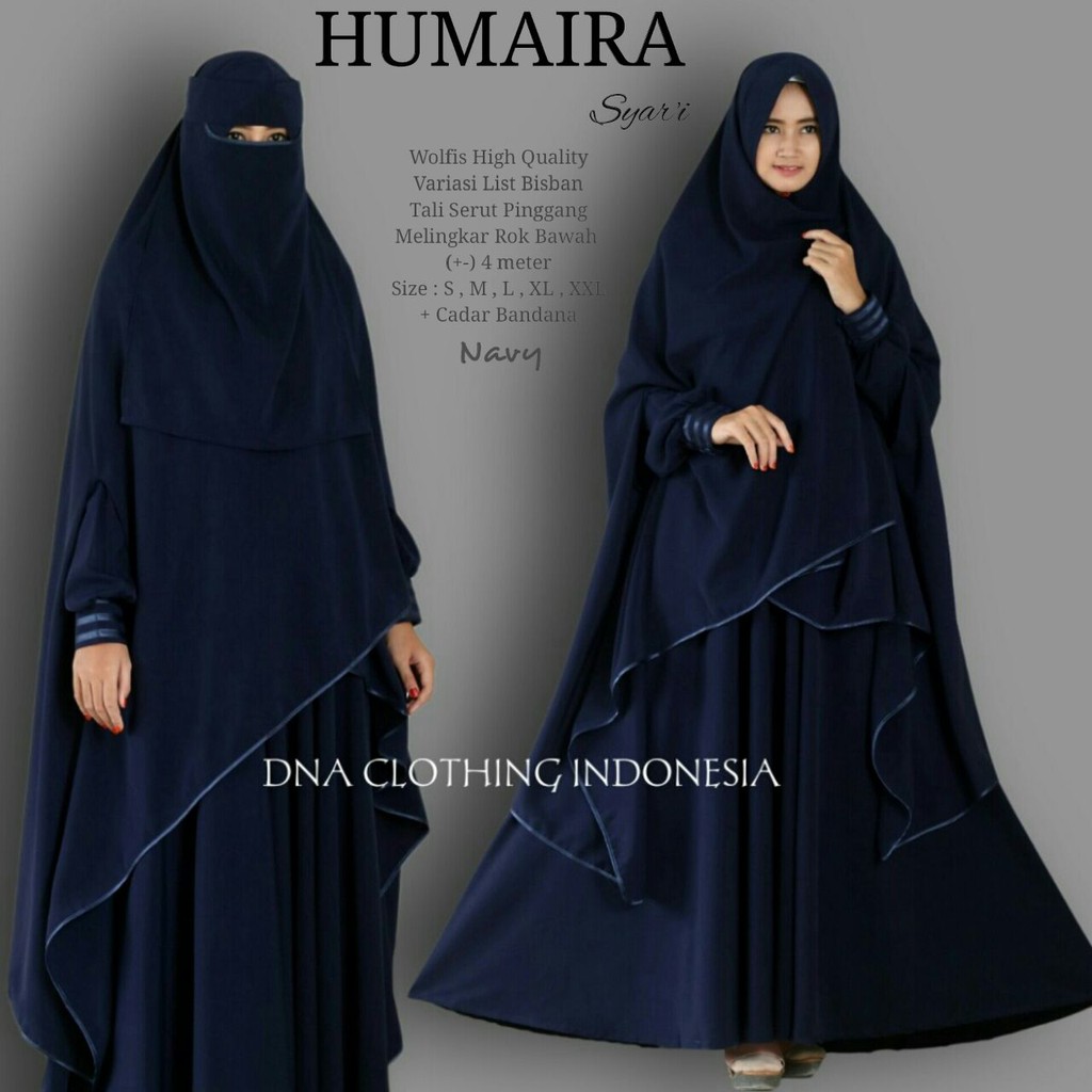 Gamis Humaira Syar I Gamis Wolfis Busui Gamis Syari Polos