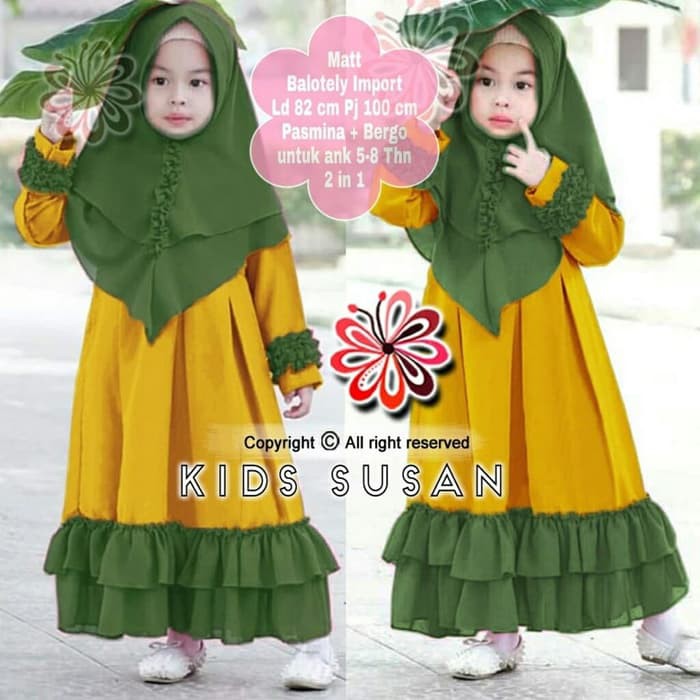 Pa Baju Gamis Anak Balita Muslim Lucu Katun Jepang Murah New Zara