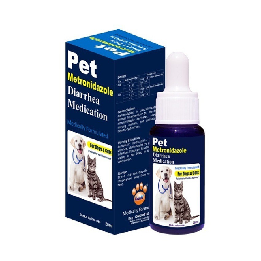 Kandungan metronidazole digunakan sebagai pereda infeksi bakteri . Jual Pet Metronidazole Obat Diare Hewan Kucing Anjing Indonesia Shopee Indonesia