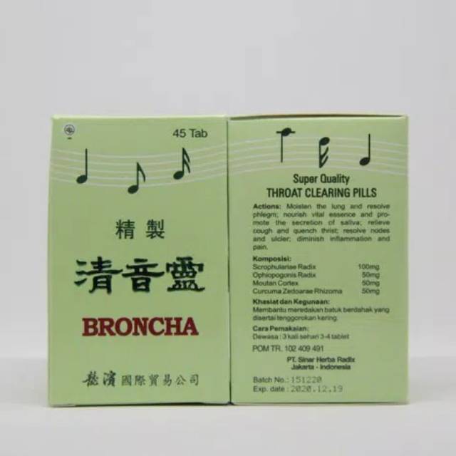 Broncha Obat Suara Serak Sakit Tenggorokan Batuk Shopee Indonesia