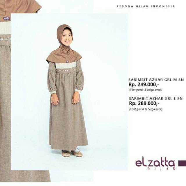 Gamis Anak Elzatta Srmbt Azhar Grl L Sn Shopee Indonesia