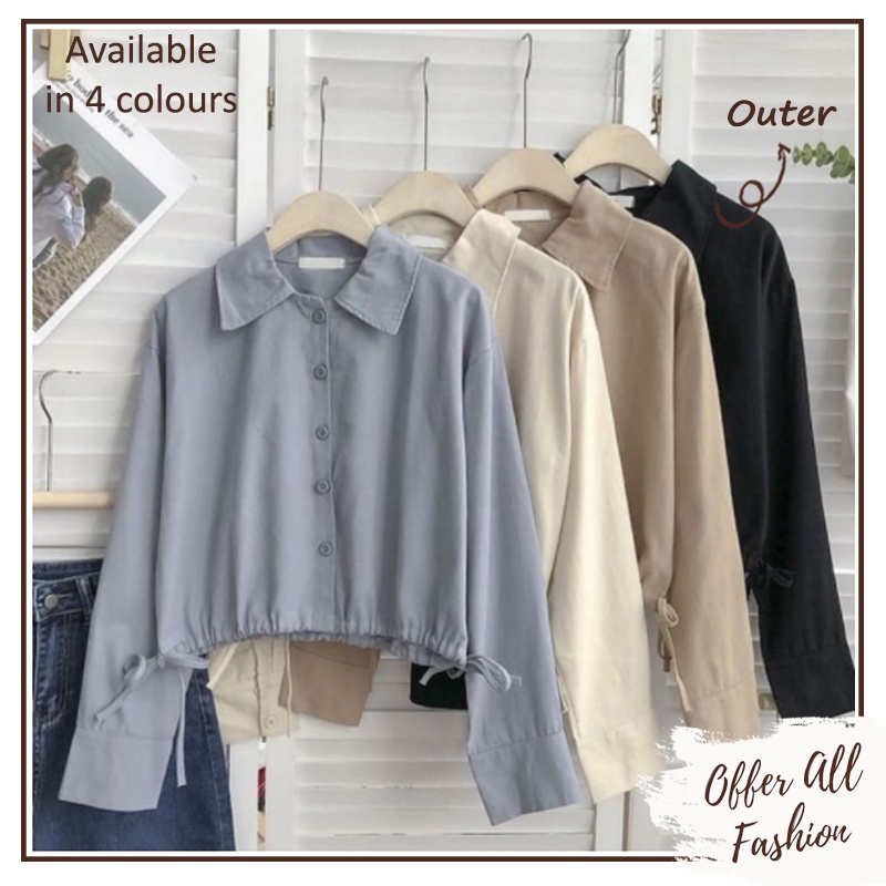 Discover short videos related to baju panjang wanita korean style on tiktok. Jual Beli 2 Diskon 10 000 Outer Outerwear Blouse Top Atasan Lengan Panjang Crop Kancing Kerah Serut Bahan Toyobo Premium Hijab Friendly Hangout Casual Kuliah Kampus Pakaian Wanita Korea Korean Style Aesthetic