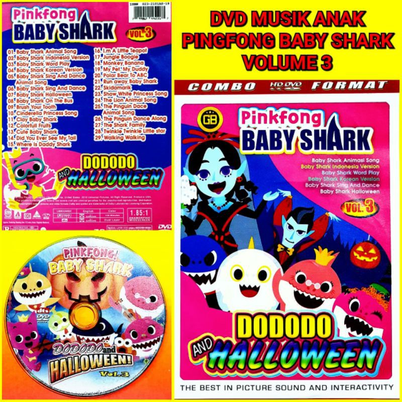 A super catchy halloween songs presented by baby shark official! Jual Kaset Terbaru Lagu Musik Anak Pinkfong Baby Shark Vol 3 Indonesia Shopee Indonesia