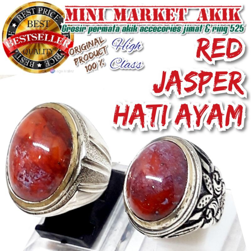 Batu akik jasper merah hati ayam murah | Shopee Indonesia