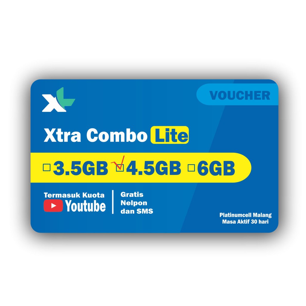 1.1 detail paket internet xl xtra unlimited turbo. Voucher Xl Xtra Combo Lite 4 5gb Shopee Indonesia