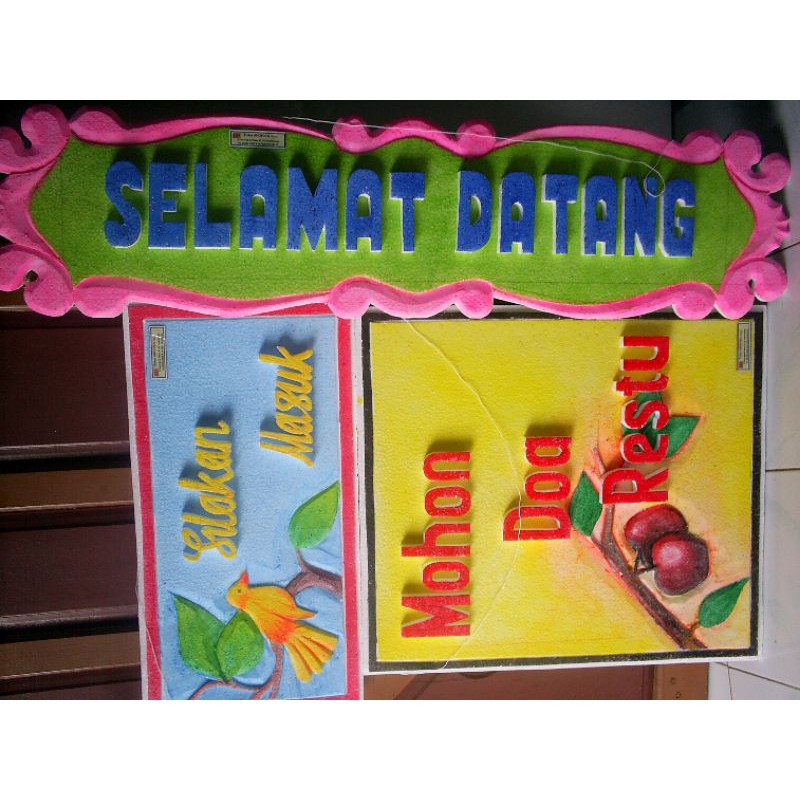 Bahan flexi 280gr high resolution; Dekorasi Pernikahan Dekorasi Stereofoam Banner Selamat Datang Shopee Indonesia