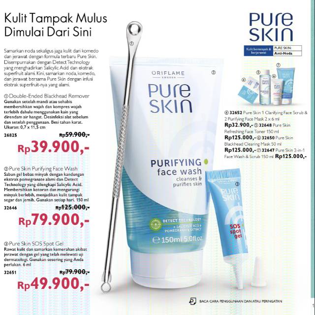 Teksturnya licin kayak gel, baunya sih ga mengganggu. Jual Pure Skin 2 In 1 Face Wash Scrub Oriflame Pure Skincare Indonesia Shopee Indonesia