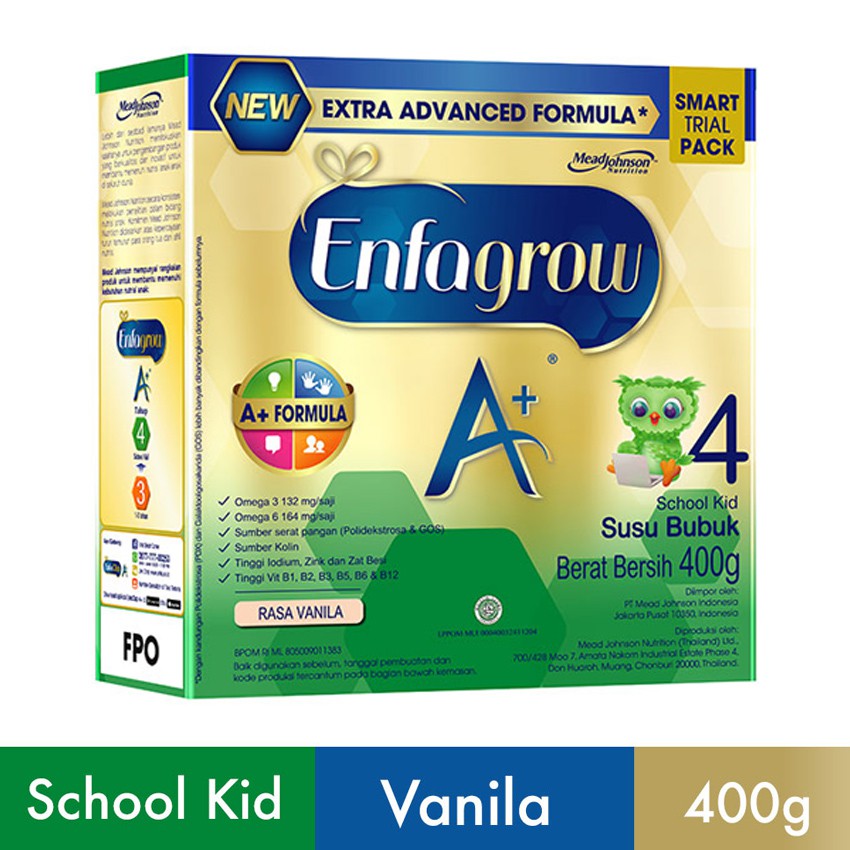 Enfagrow A 4 Susu Vanila Box 400 Gr Ed 1 Januari 2020