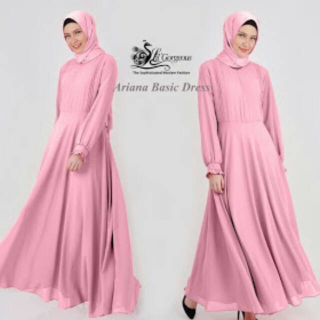 Gamis Busana Muslimah Modern Style Santai Cantik Muslim Shopee