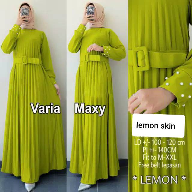 Gamis Plisket Trend Sabuk 2020 Shopee Indonesia