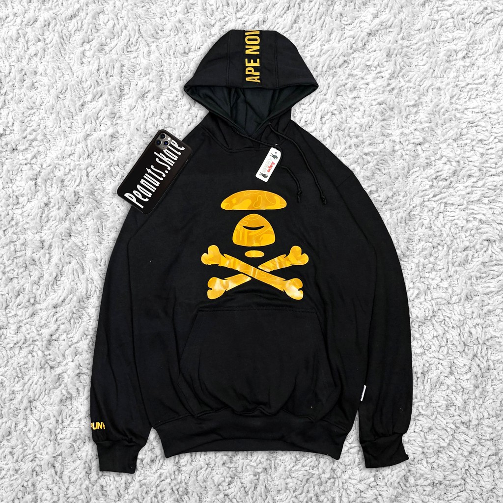 Promo & diskon murah ⚡100% original ✓ 15 hari retur ⌛ pengiriman cepat ✨ gratis. Jual Hoodie Sweater Aape Now By A Bathing Ape Bape Gold Skeleton Ctape Black Hitam Jaket Pria Wanita Indonesia Shopee Indonesia
