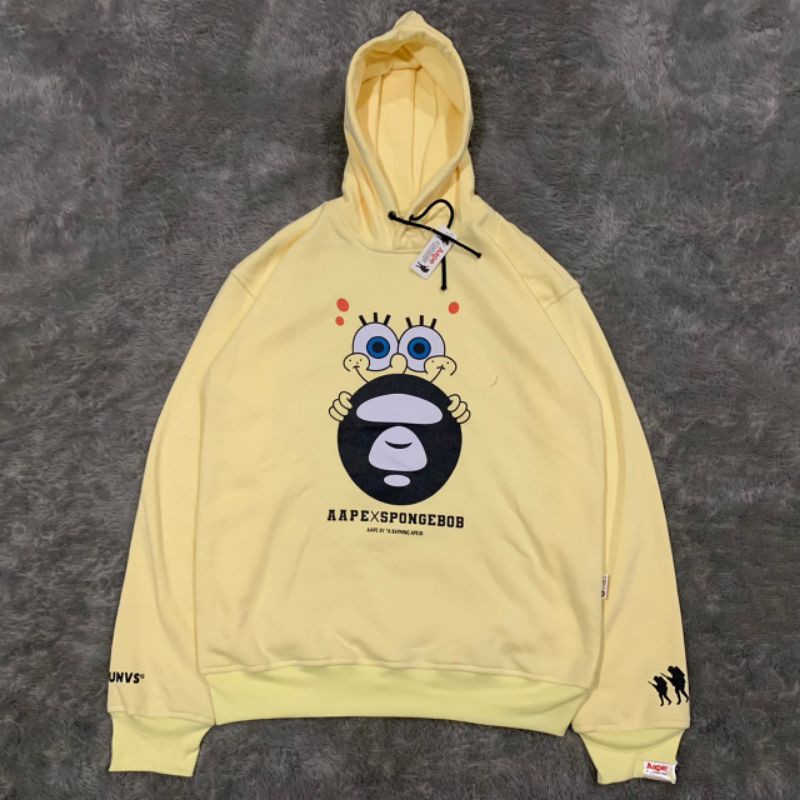 08/08/2014&nbsp;· in its latest collaboration, japanese brand a bathing ape has teamed up with spongebob squarepants, the iconic cartoon character. Jual Sweater Hoodie Bape Aape X Spongebob Premium Hight Quality Indonesia Shopee Indonesia