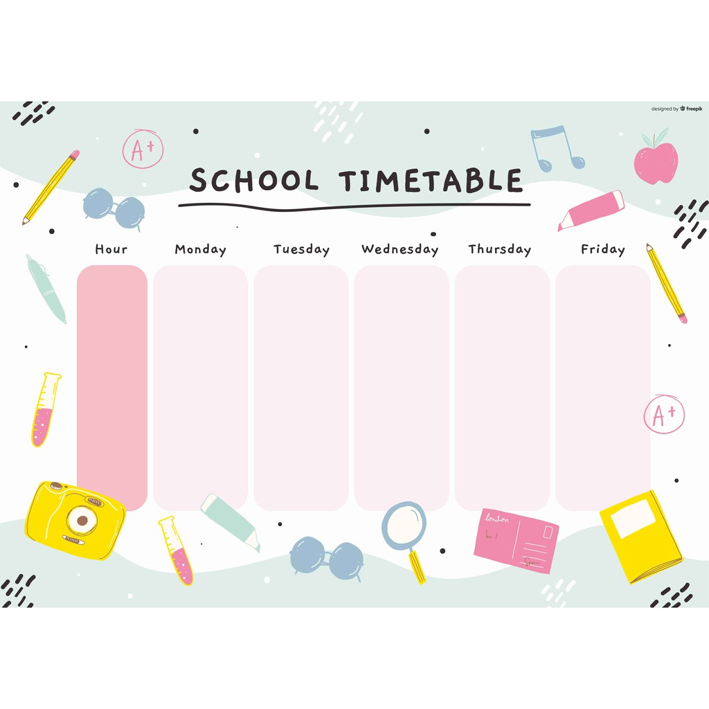 Poster Jadwal Pelajaran Sch05 Poster Animasi Poster Custom Poster Edukasi Shopee Indonesia