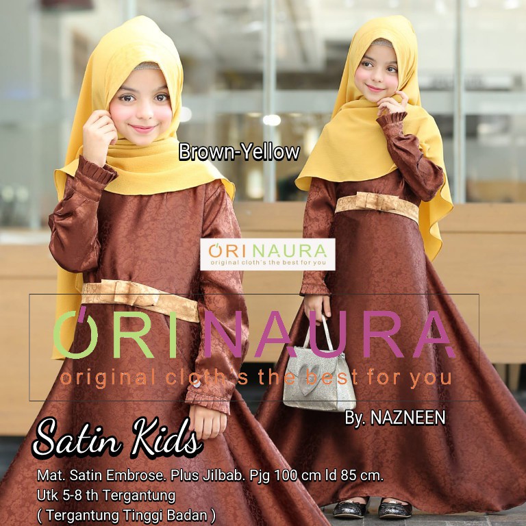 Gamis Anak Satin Kids Ori Naura Shopee Indonesia