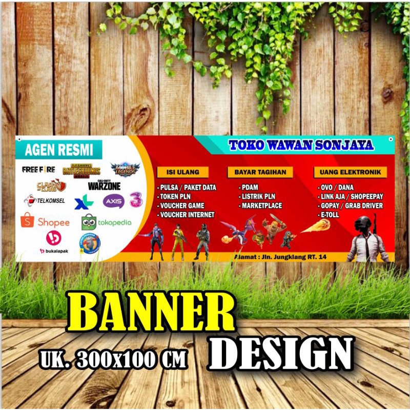 Tote bag premium (30 x 40 cm) 1 warna 0206. Harga Spanduk Konter Game Terbaru September 2021 Biggo Indonesia