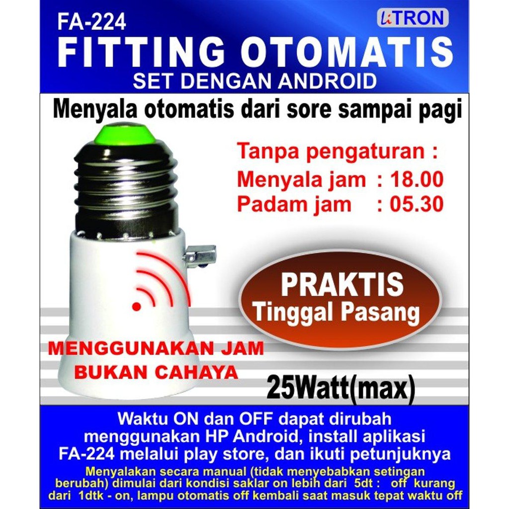 Fitting Lampu dengan Timer Otomatis FA-224 | Shopee Indonesia