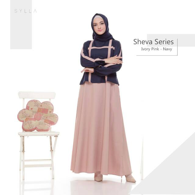 Gamis Busui Baju Menyusui Dress Katun Muslimah Sheva Pesta Hamil