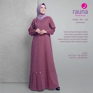 Gamis Rauna Terbaru Rk 145 Fashion Muslim Shopee Indonesia