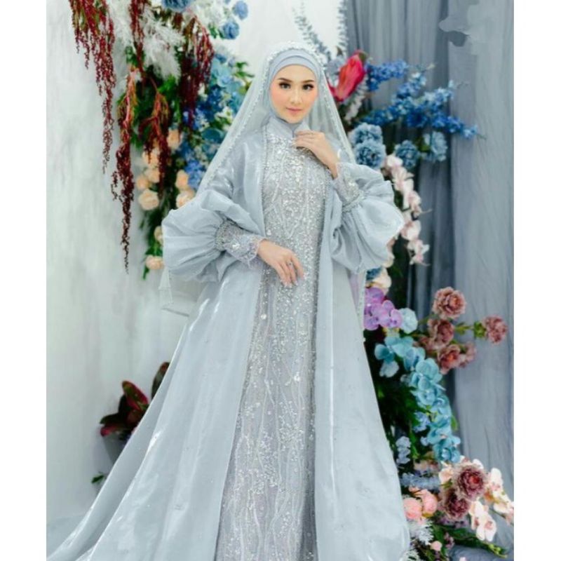 Baju Gaun Pengantin Muslimah Simple Tapi Elegan - Ingin Tampil Cantik Dan Elegan Di Hari Pernikahanmu Kenakan Gaun Pengantin Muslimah Syar I Yang Menginspirasi Ini
