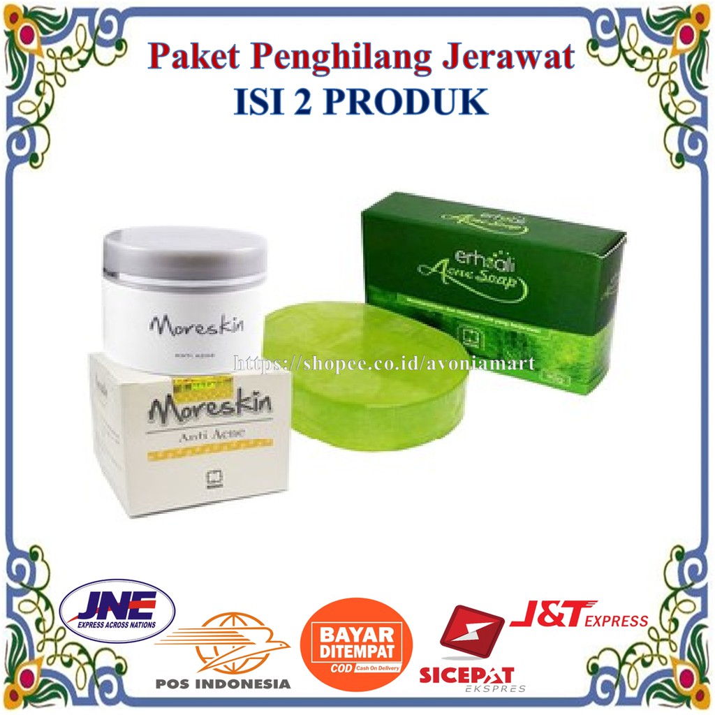Paket obat jerawat ampuh/fascial cleanser+moreskin anti acne/ nasa resmi jakarta. Jual Paket Penghilang Jerawat Nasa Moreskin Anti Acne Dan Erhsali Anti Acne Facial Soap Indonesia Shopee Indonesia