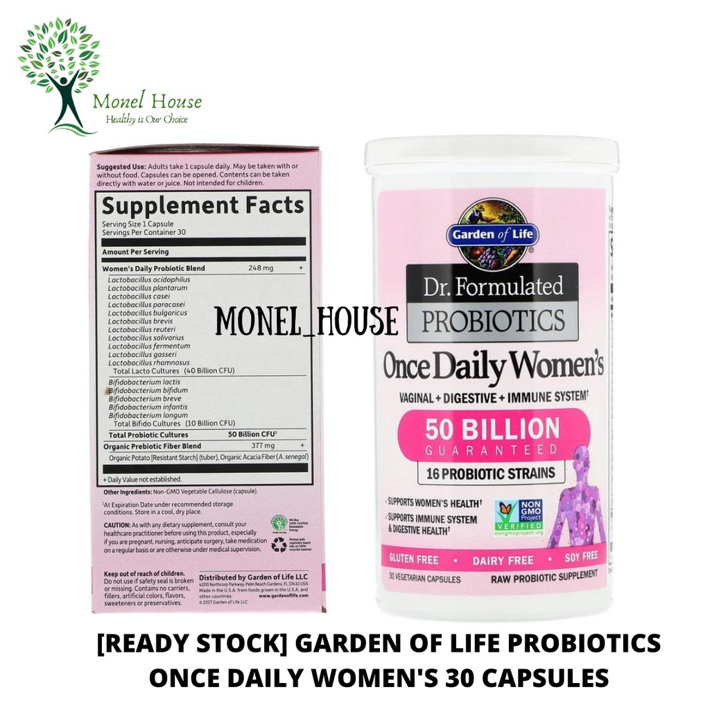 ready stock garden of life probiotics once daily women probiotik wanita 30 capsules shopee indonesia on why take a women's probiotic