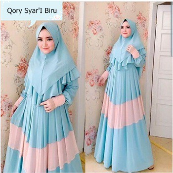 Jual Baju Gamis Syari Terbaru 2019 Pakaian Wanita/ Pakaian Muslimah/ Seragam  Buat Pengajian Muslim Qory Indonesia|Shopee Indonesia