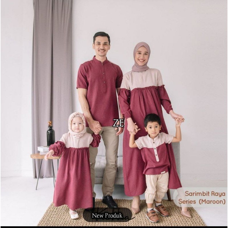 Baju couple keluarga lucu kaos family muslim ayah ibu anak. Sarimbit Keluarga Raya Baju Couple Keluarga Muslim Couple Terbaru 2021cod Gamis Family Bisa Pisah Shopee Indonesia