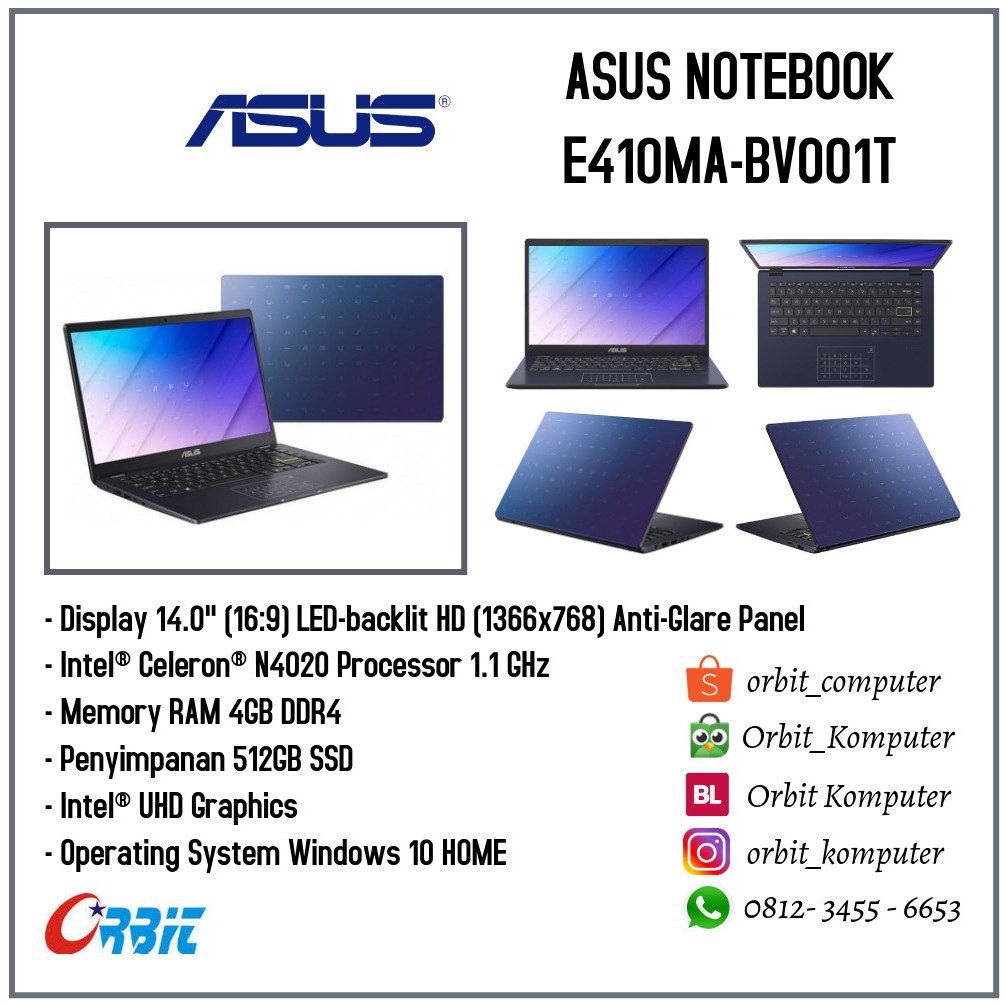 Harga Dan Spesifikasi Asus E410ma Bv456fhd Dengan Warna Star Black Review Laptop Dan Gadget Terbaru Akan tetapi jika kamu sedang mencari laptop SSD dengan harga.