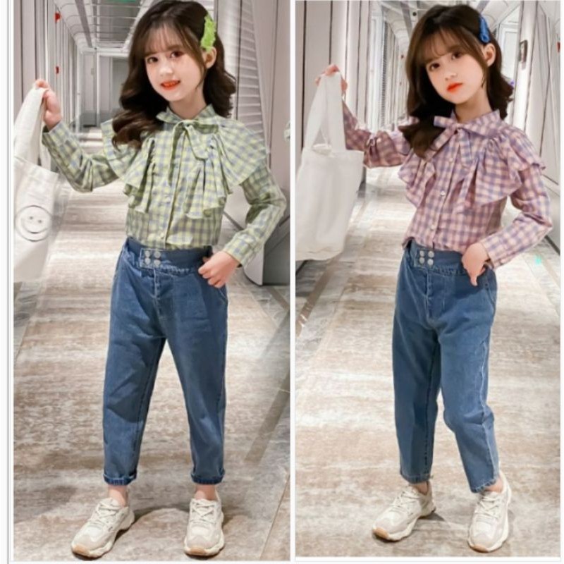 Queen set / baju setelan anak perempuan korea / set kaos rok remaja. Jual 1 15th Setelan Baju Celana Jeans Lebaran Anak Remaja Perempuan Fashion Korea Remaja Cewek Baju Abg Shopee Indonesia