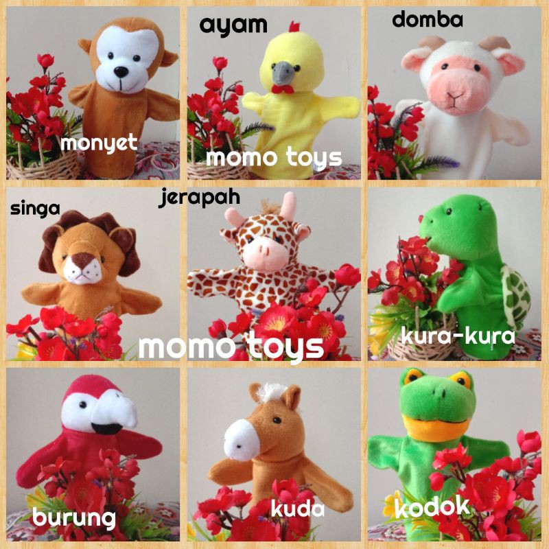 Jual boneka tangan hewan lucu boneka hand puppet boneka cerita dongeng
