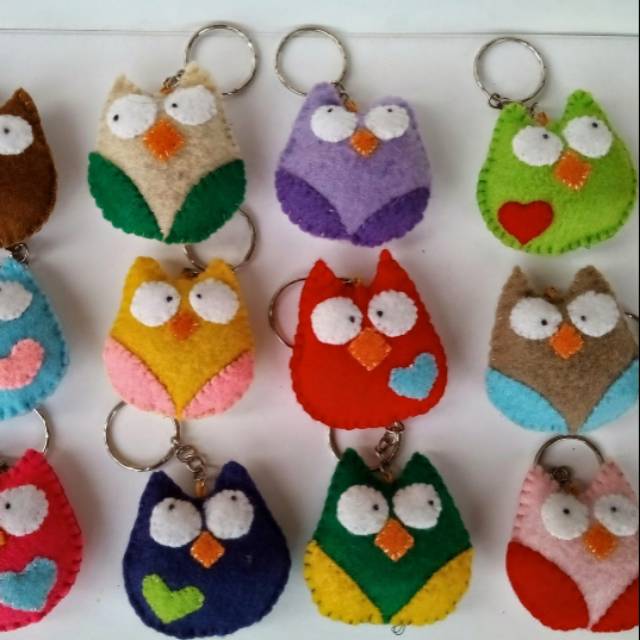 Dijadikan hiasan menarik seperti gantungan kunci kain flanel atau kan . Gantungan Kunci Flanel Owl Unik Ganci Murah Shopee Indonesia