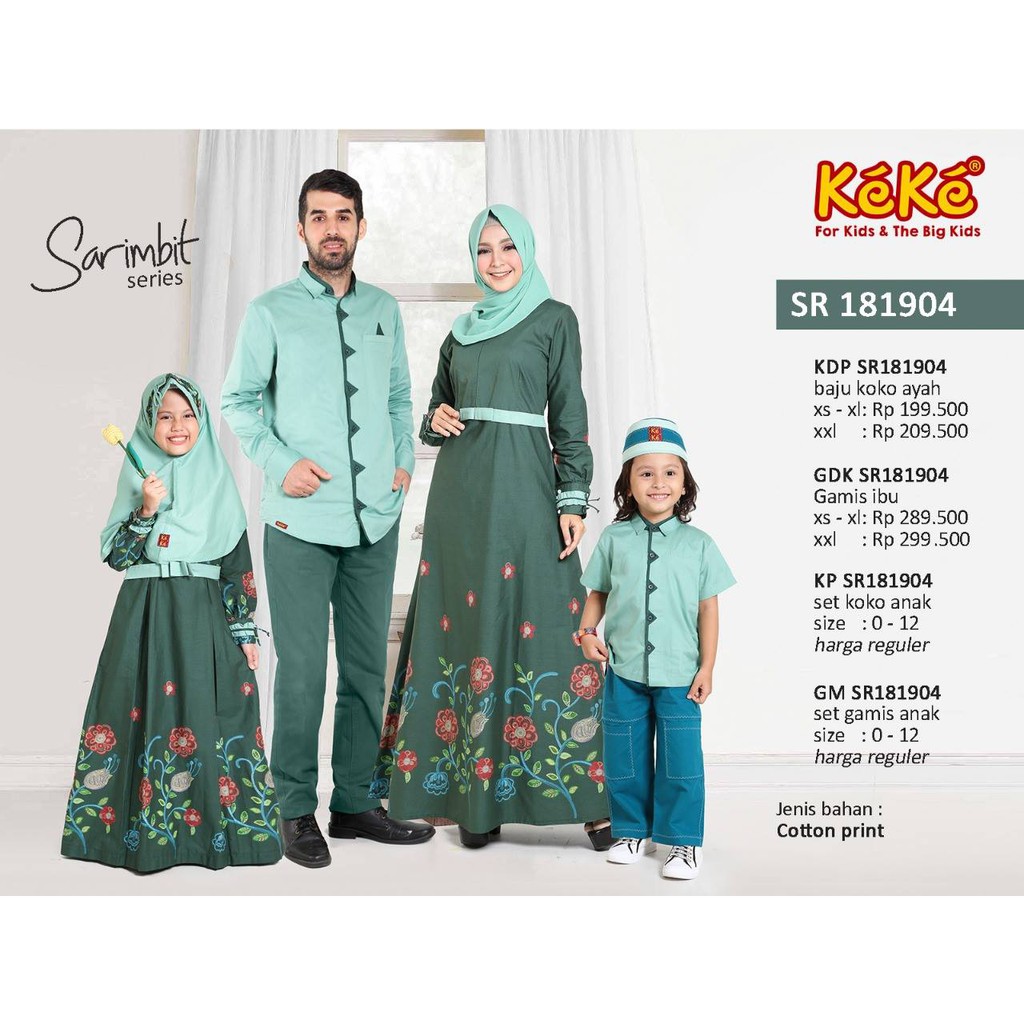 Gamis Dan Koko Dewasa Keke Sarimbit Couple Keluarga Katun Sr