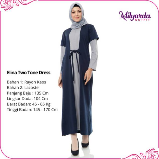 Ukuran baju yang cocok untuk tinggi 170 cm. Elina Two Tone Dress By Milyarda Outfit Shopee Indonesia