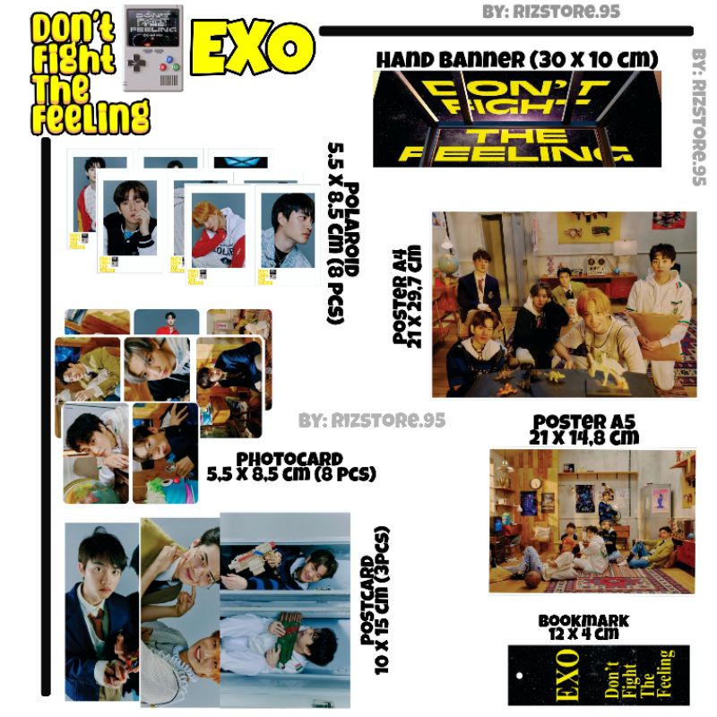 Buy exo don't fight the feeling logo by kpopps as a cap. Jual Exo Don T Fight The Feeling Merch Fankit Indonesia Shopee Indonesia