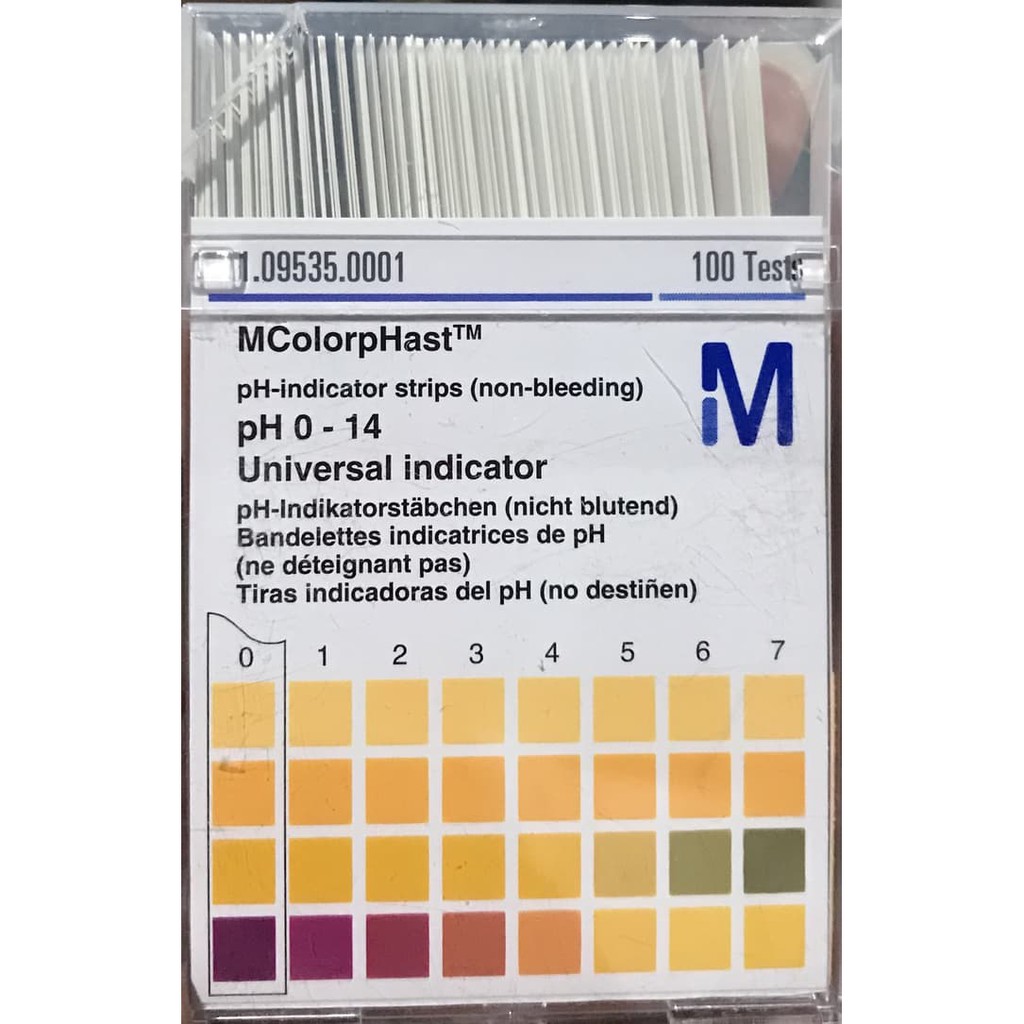 Merck Universal pH Paper / Kertas pH/ pH indikator/ Lakmus 0-14 109535 |  Shopee Indonesia