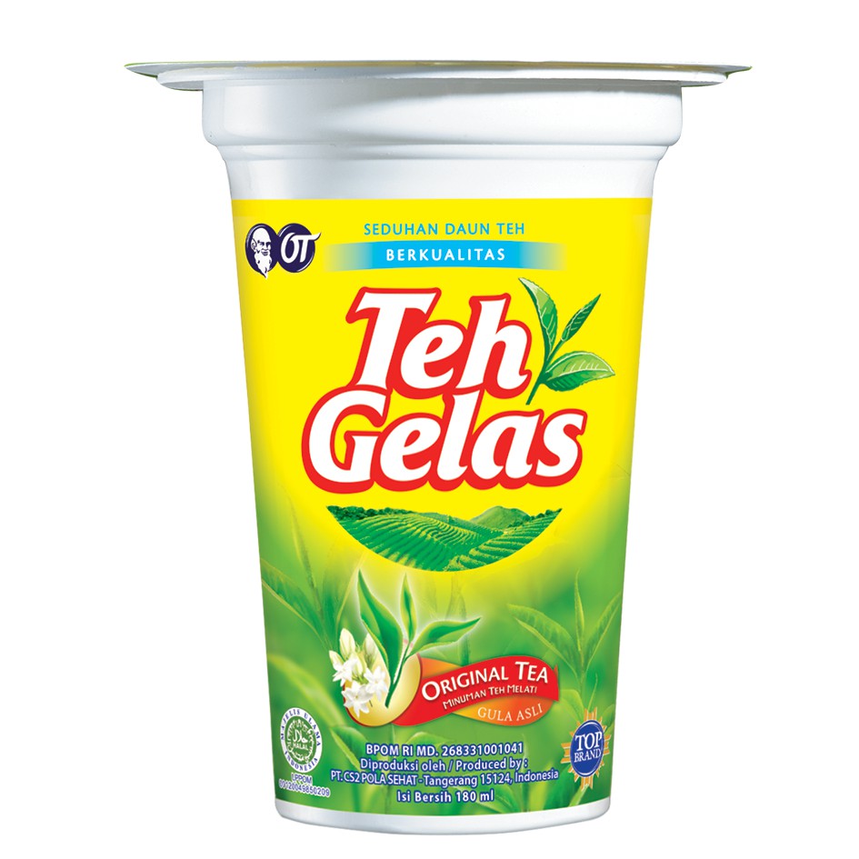 Teh Gelas Cup (Gelas) ORIGINAL - 180 ml (Karton) | Shopee Indonesia