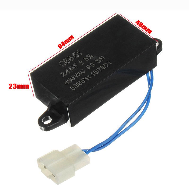 Shiyin New 24uf Cbb61 Generator Capacitor 450vac For Brushless Gas Diesel Generators