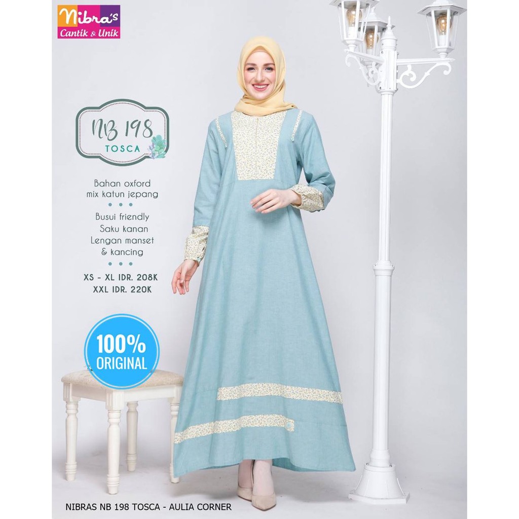Bahan Berkualitas Gamis Nibras Nb 198 Tosca Original Gamis Untuk