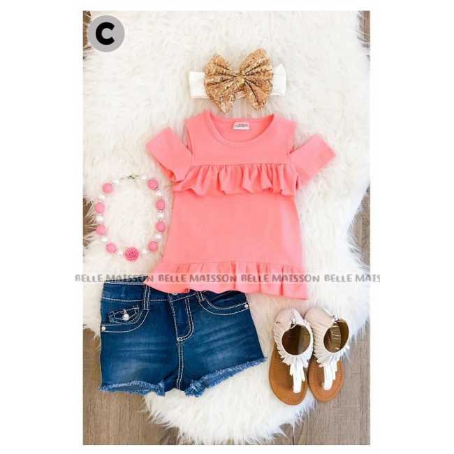 Jual baju anak perempuan second lengkap, harga murah & kualitas bagus. Setelan Anak Perempuan Belle Maison Ruffle Pink Baju Anak Korea Keren Import Branded Murah Shopee Indonesia