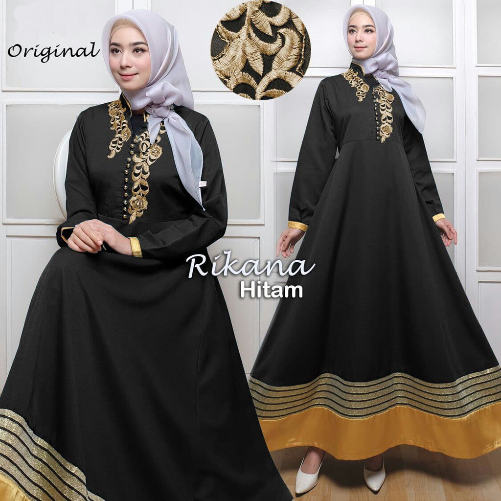 Terbaru Baju Gamis Buat Kondangan Gamis Pesta Idul Fitri Rikana