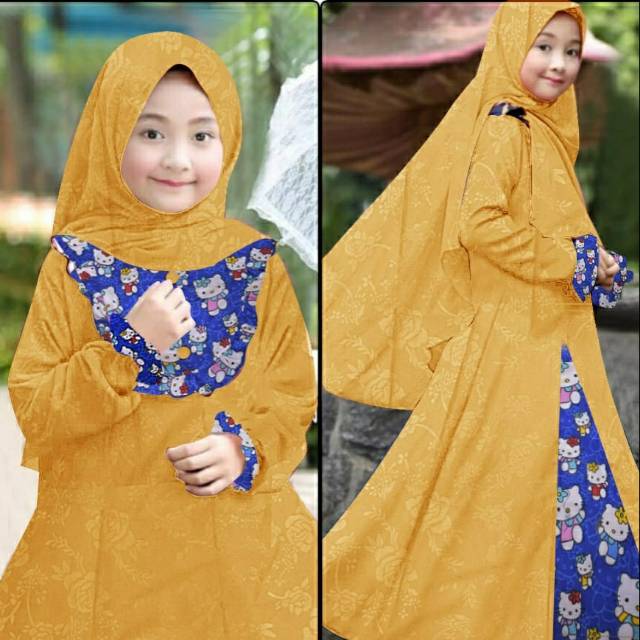 Gamis Anak Syari 8 Warna Gamis Anak Hellokitty Gamis Hitam Gamis