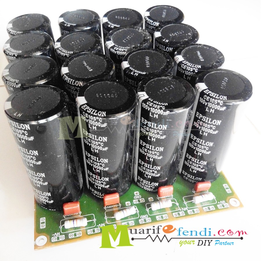 Kit Elco Capasitor Bank Paralel Elco 10 000uf 100volt X 16pcs Epsillon Ori Power Amplifier Class H