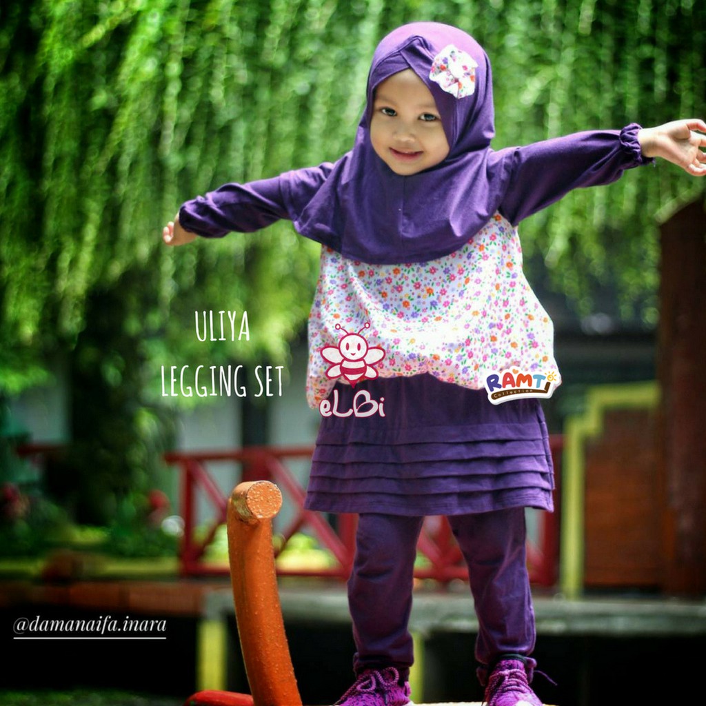 Dress Anak Baju Lebaran Balita Gamis Anak Elegan Uliya Elbi
