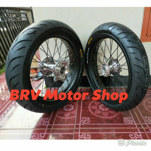 Jual Paket Velg Supermoto Honda Crf 150 L Ring 17 Ban Luar Dalam Paketan Komplit Tromol Ori Buat Crf Di Lapak Dunia Racing N Variasi Shop 