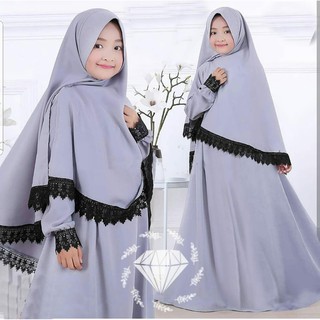 Baju Gamis Muslim Anak Katun Kaos Adem Usia Umur 1 2 3 4 5 6 7 8 9