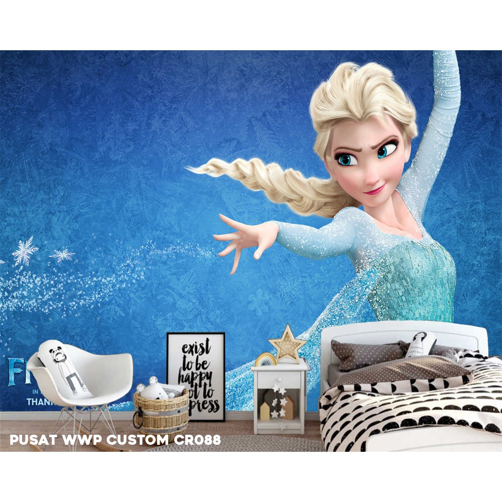 Meski selintas harga wallpaper relatif mahal, tapi sebenarnya kalau. Harga Grosir Stiker Dinding Frozen Wallpaper Dinding Kamar Frozen Wallpaper Frozen Elsa Bekasi Shopee Indonesia