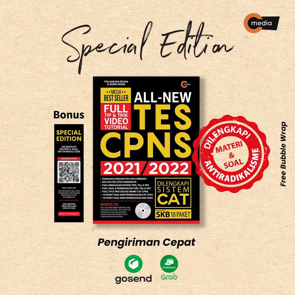 Download buku petunjuk seleksi cpns. Ready Stok All New Tes Cpns 2021 2022 Free Bubble Wrap 100 Ori Buku Cpns 2021 Shopee Indonesia