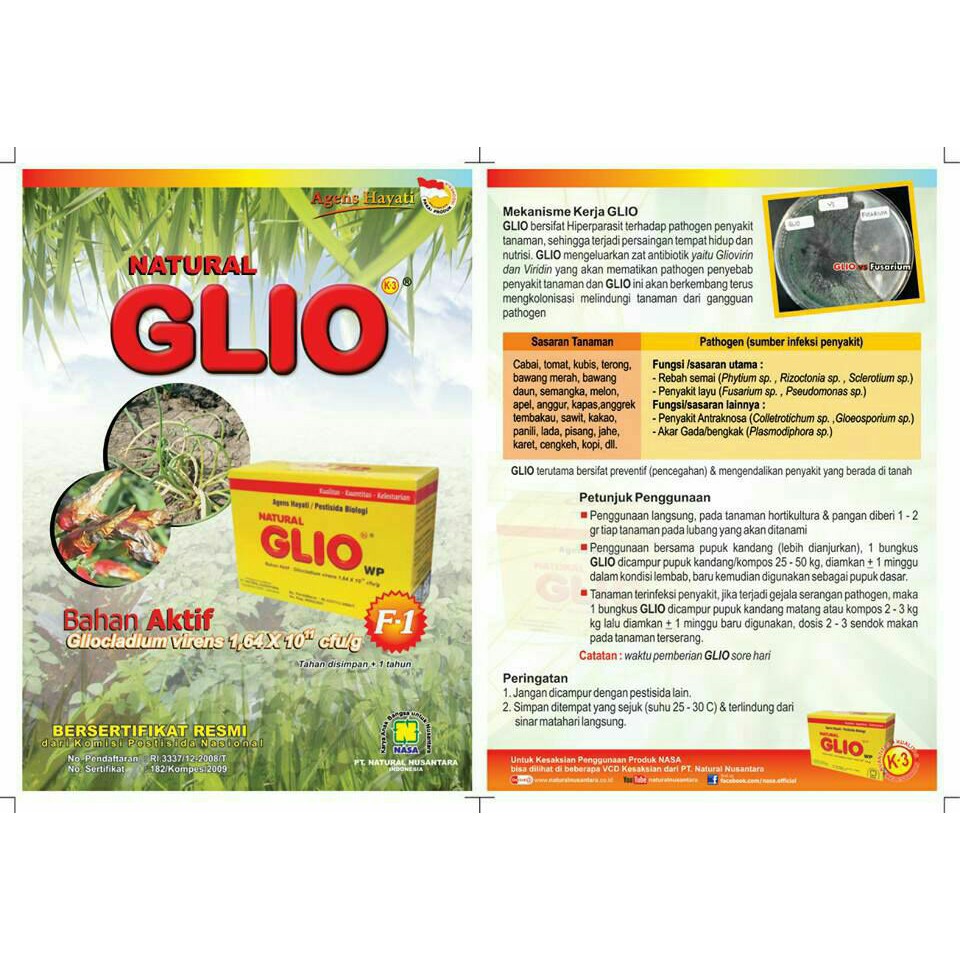 Obat Jamur Dan Cacar Tumbuhan Organik Gliocadium Nasa Shopee