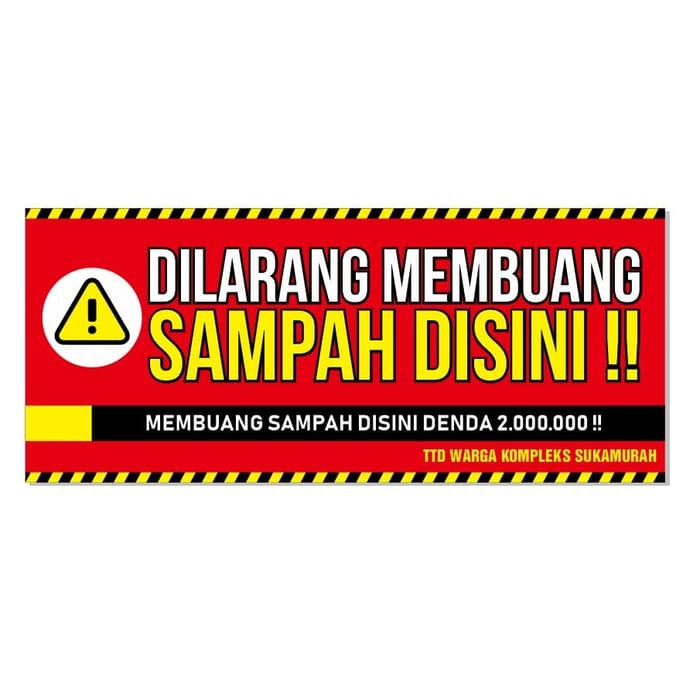Banner Dilarang Buang Sampah Indonesia 